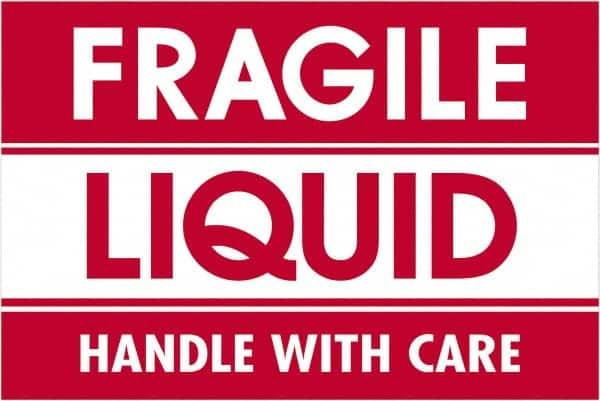 TAPE LOGIC DL2165 2" X 3" - "FRAGILE - LIQUID - HANDLE WIT