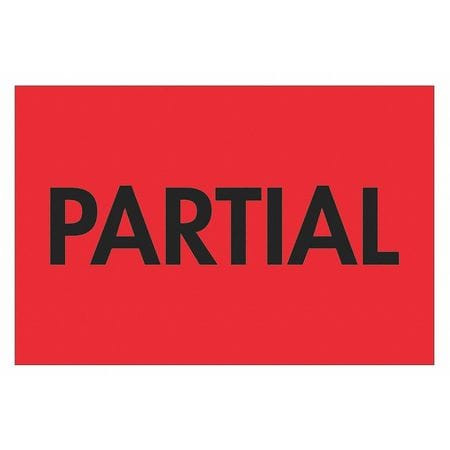 TAPE LOGIC DL3561 2" X 3" - "PARTIAL" (FLUORESCENT RED) LA