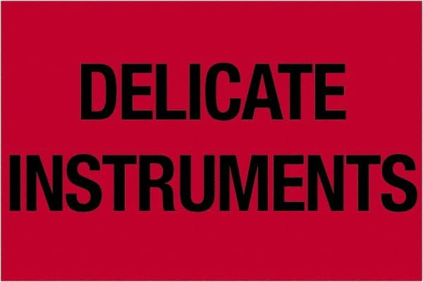 TAPE LOGIC DL1079 2" X 3" - "DELICATE INSTRUMENTS" (FLUORE