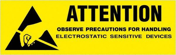 TAPE LOGIC DL9030 5/8" X 2" - "ATTENTION - OBSERVE PRECAUT