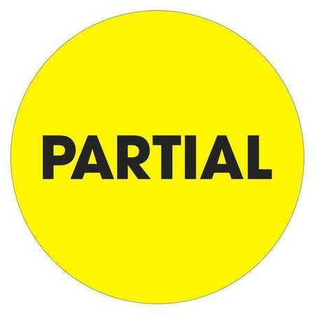 TAPE LOGIC DL1277 2" CIRCLE - "PARTIAL" FLUORESCENT YELLOW
