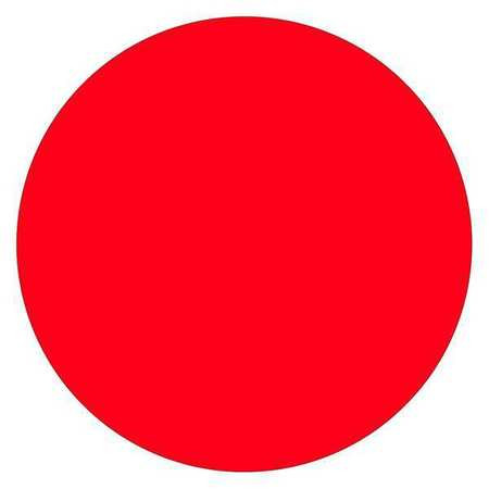 TAPE LOGIC DL613G 2" FLUORESCENT RED INVENTORY CIRCLE LABE