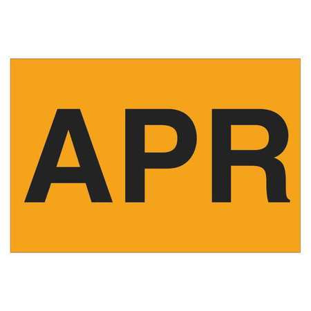 TAPE LOGIC DL6761 2" X 3" - "APR" (FLUORESCENT ORANGE) MON