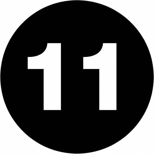 TAPE LOGIC DL6763 1" CIRCLE - "11" (BLACK) NUMBER LABELS