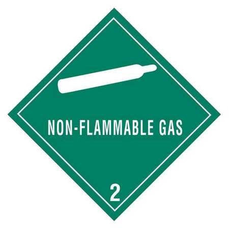 TAPE LOGIC DL5100 4" X 4" - "NON-FLAMMABLE GAS - 2" LABELS