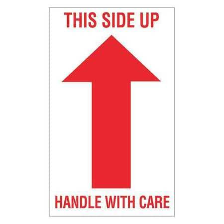 TAPE LOGIC DL1050 3" X 5" - "THIS SIDE UP - HANDLE WITH CA