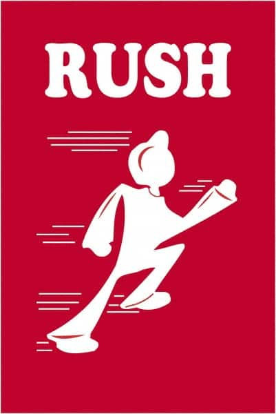 TAPE LOGIC DL1440 4" X 6" - "RUSH" LABELS