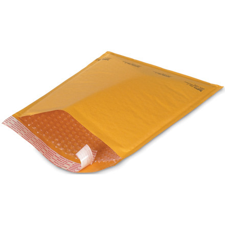 BOX PARTNERS B853SSR BUBBLE MAILERS, 6" X 10", KRAFT