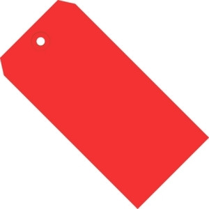 BOX PARTNERS G11081E SHIPPING TAGS, 6 1/4" X 3 1/8", RED