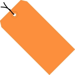 BOX PARTNERS G11042H SHIPPING TAGS, 4 1/4" X 2 1/8", ORANGE