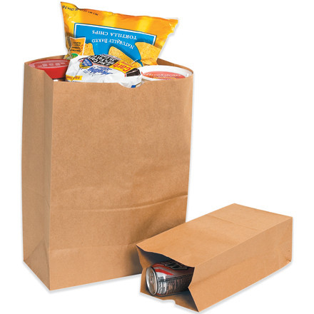 BOX PARTNERS BGG119K GROCERY BAGS, 8 1/4" X 6 1/8" X 15 7/8"
