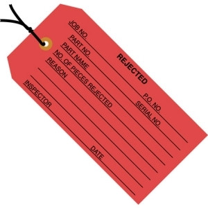 BOX PARTNERS G20033 INSPECTION TAGS, 4 3/4"X2 3/8",1000/CASE