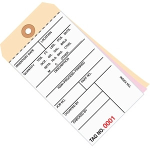 BOX PARTNERS G16021 INVENTORY TAGS, 6 1/4" X 3 1/8",500/CASE