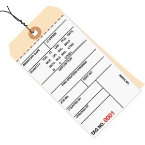 BOX PARTNERS G15203 INVENTORY TAGS, 6 1/4" X 3 1/8",500/CASE