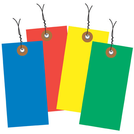 QUALITY PARK G14053D SHIPPING TAGS,4 3/4"X2 3/8",PRE-WIRED