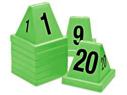USC S-21300G NUMBERED CONES - 1-20, GREEN