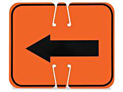 USC H-5510 TRAFFIC CONE SIGN - REVERSIBLE ARROW