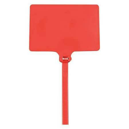 BOX PARTNERS CTID80 IDENTIFICATION CABLE TIES, 120#, 6", RED