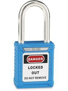 USC H-8621BLU ULINE LOCKOUT PADLOCK - KEYED DIFFERENT,