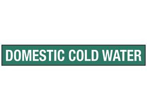 USC S-23502-1 "DOMESTIC COLD WATER" PIPE MARKERS - 34 
