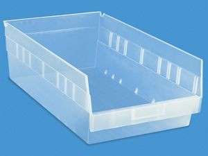 USC S-23451 CLEAR PLASTIC SHELF BINS - 11 X 18 X 6"