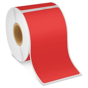 USC S-22414R ULINE MINI PRINTER LABELS - RED PAPER, 2