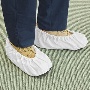 USC S-19249W-S REUSABLE SHOE COVERS - WHITE, SMALL