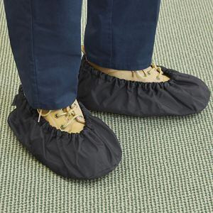 USC S-19249BL-M REUSABLE SHOE COVERS - BLACK, MEDIUM