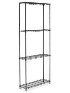 USC H-2421-96 BLACK WIRE SHELVING UNIT - 36 X 12 X 96"