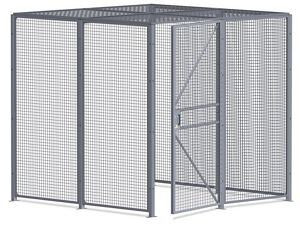 USC H-8297-3 WIRE SECURITY ROOM WITH ROOF - 8 X 8 X 8