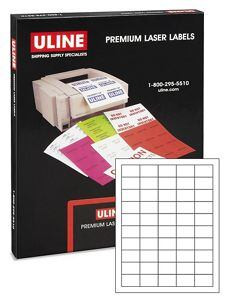 USC S-21903 ULINE LASER LABELS - GLOSSY WHITE, 1 12 