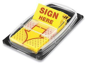 USC S-21964 3M POST-IT FLAGS - "SIGN HERE" ARROW