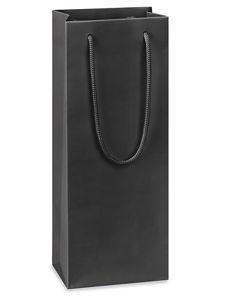 USC S-23479BL MATTE LAMINATE SHOPPING BAGS - 5 X 3 12 