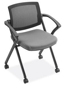 USC H-6930GR MESH NESTING CHAIR WITH ARMRESTS - GRAY