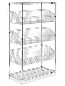 USC H-6215 WIRE BASKET SHELVING - 36 X 18 X 63"