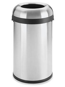 USC H-3622-BRUSH SIMPLEHUMAN STAINLESS STEEL TRASH CAN - 