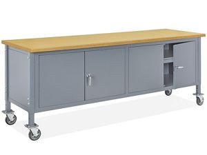 USC H-8206-WOOD MOBILE CABINET WORKBENCH - 96 X 30", COM