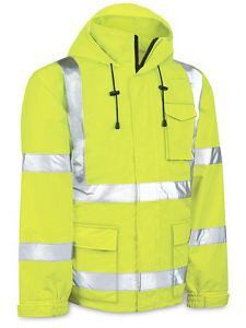 USC S-22970G-L LIGHTWEIGHT CLASS 3 RAIN JACKET - LIME, 