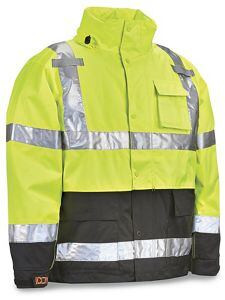 USC S-19979G-2X HEAVY DUTY CLASS 3 RAIN JACKET - LIME, 2