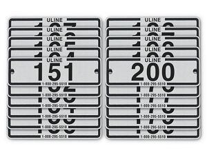 USC H-8058 INDUSTRIAL LOCKER NUMBER PLATES #151-200