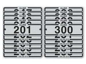USC H-8059 INDUSTRIAL LOCKER NUMBER PLATES #201-300