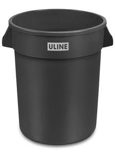 USC H-3687BL ULINE TRASH CAN - 32 GALLON, BLACK