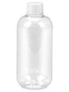 USC S-21696 CLEAR BOSTON ROUND BOTTLES - 8 OZ