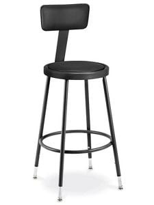 USC H-4830BL SHOP STOOL WITH BACKREST - PADDED WITH A