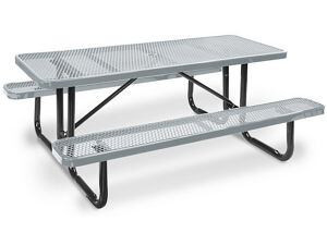 USC H-2128GR METAL PICNIC TABLE - 6' RECTANGLE, GRAY