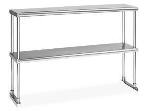 USC H-8456 DOUBLE TIER STAINLESS STEEL OVERSHELVES 