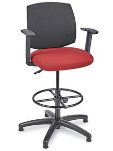 USC H-7589R FABRIC OFFICE STOOL - RED