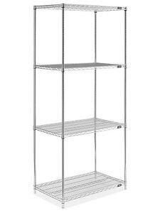 USC H-8288Z EPOXY WIRE SHELVING UNIT - 36 X 24 X 86"