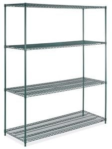 USC H-8291G EPOXY WIRE SHELVING UNIT - 72 X 24 X 86"