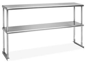 USC H-8457 DOUBLE TIER STAINLESS STEEL OVERSHELVES 